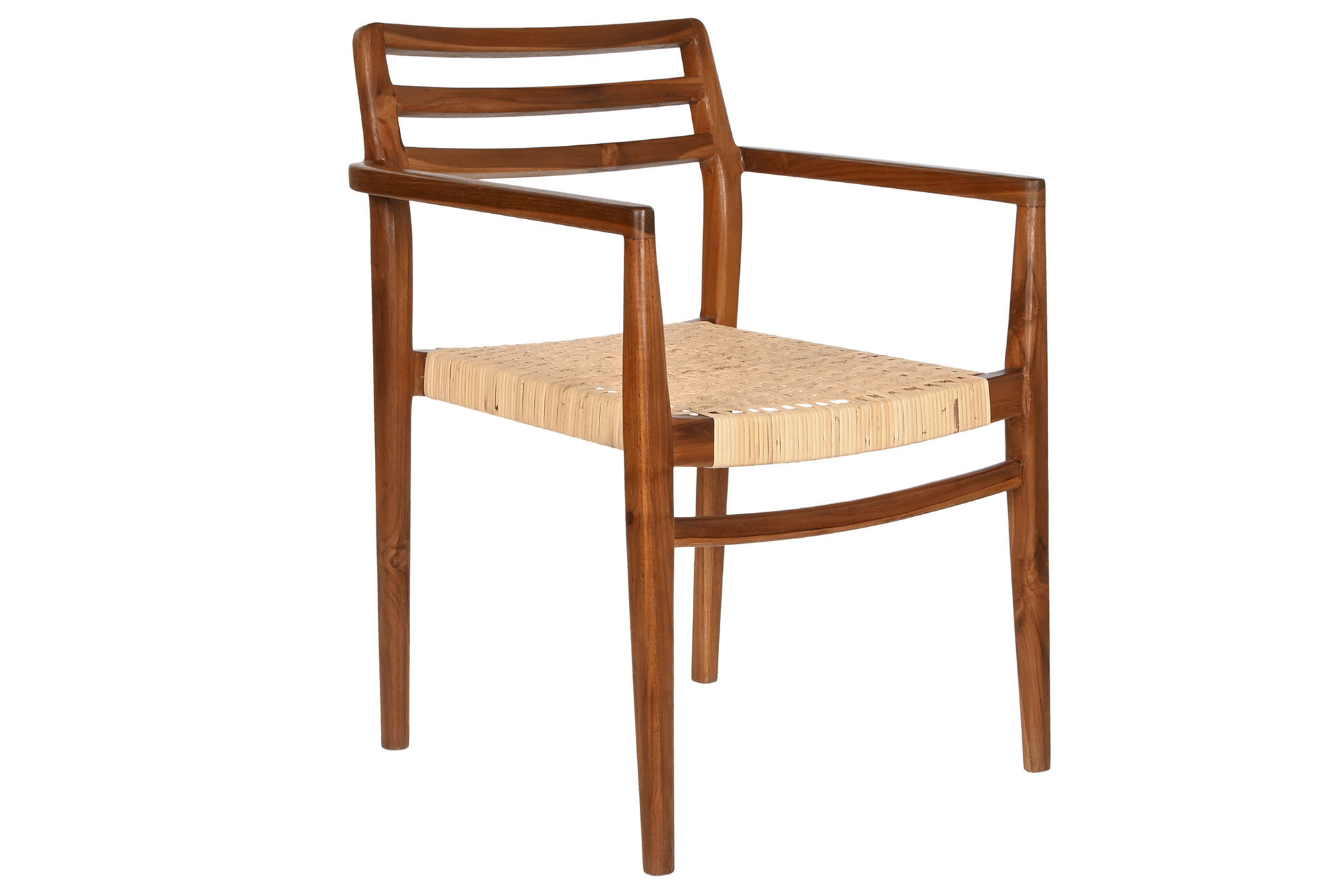 Cadeira Teca Rattan 50X56X86 Castanho - Image 2
