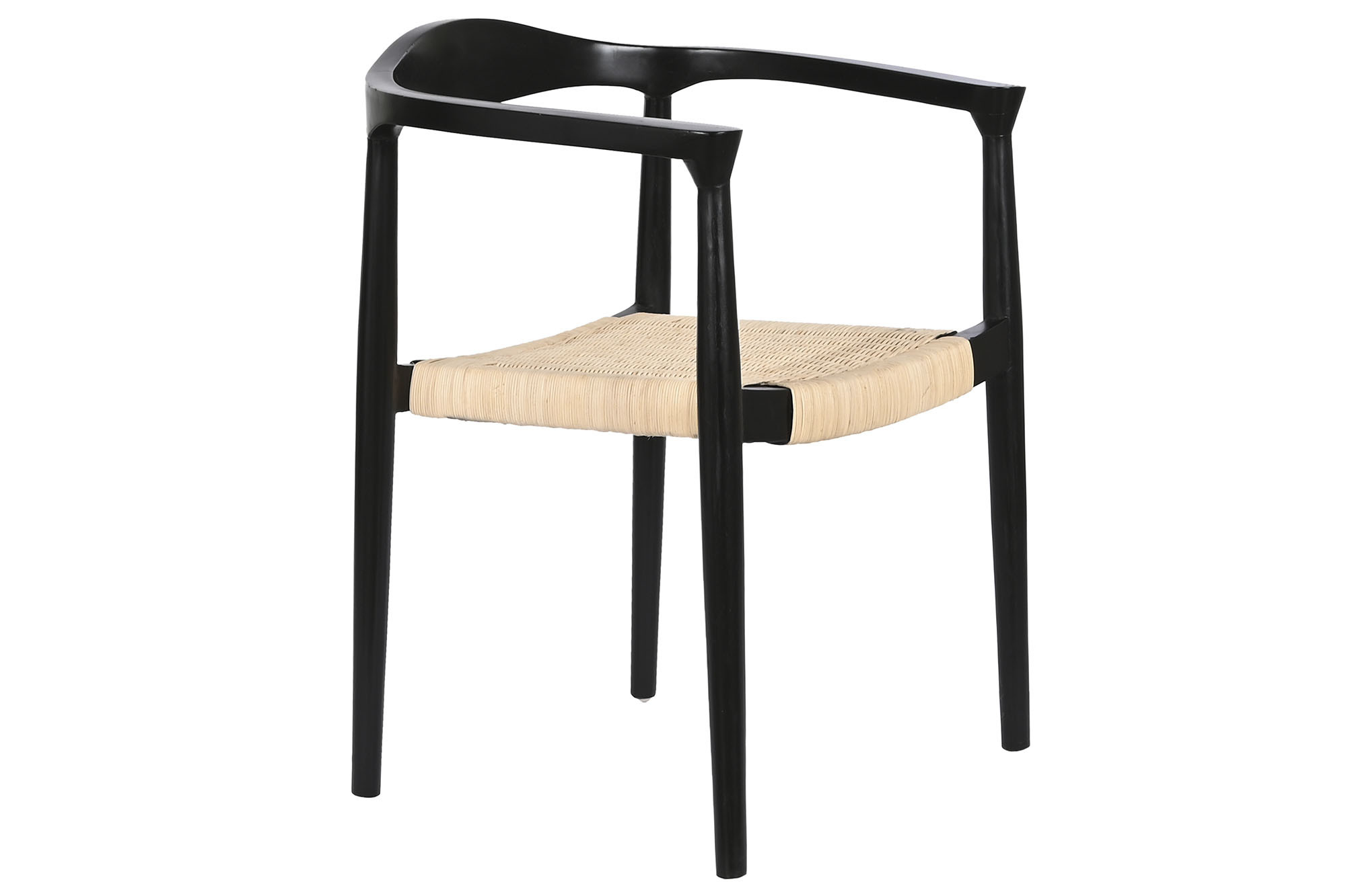 Cadeira Teca Rattan 59X55X78 Preto - Image 2