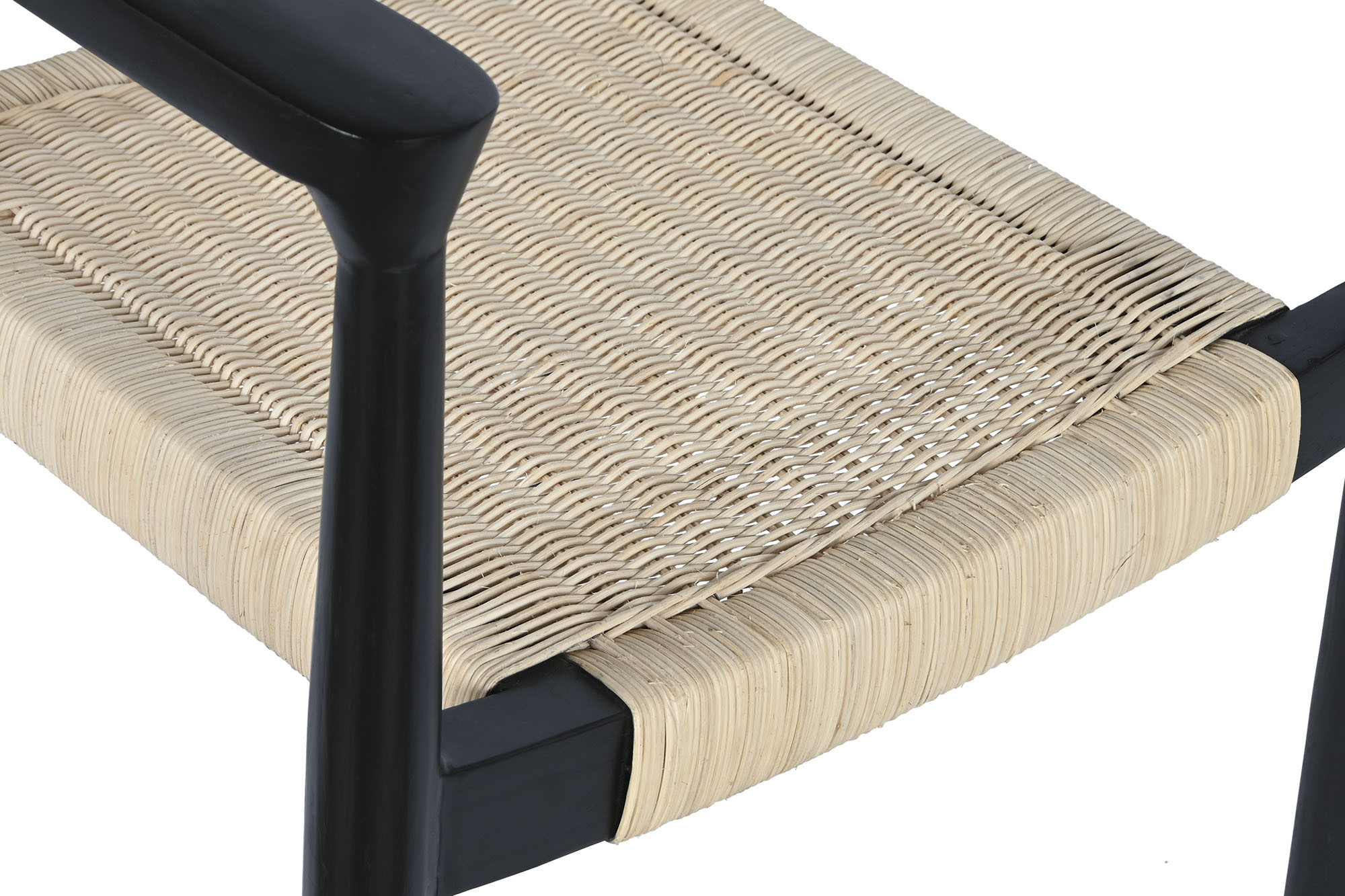 Cadeira Teca Rattan 59X55X78 Preto - Image 6
