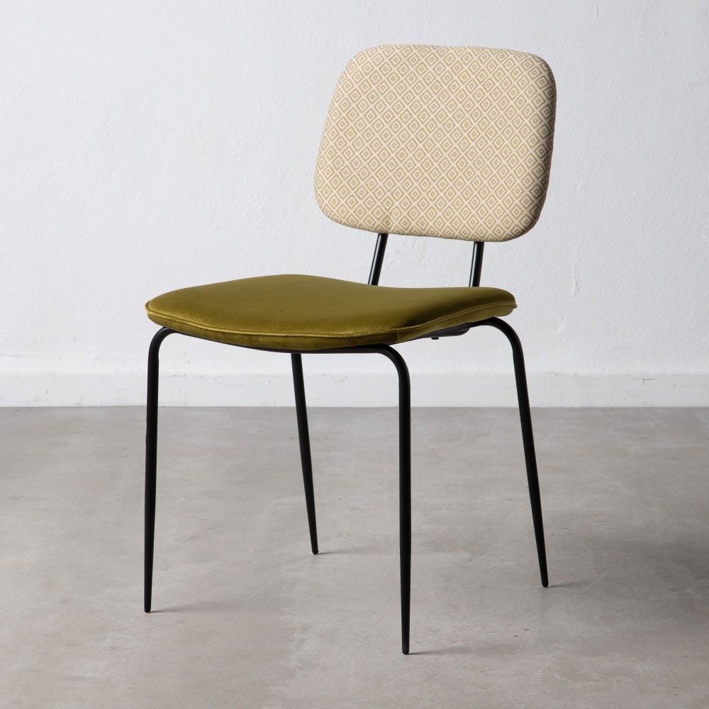 Cadeira Verde Tecido-Metal Room 46 X 55 X 81