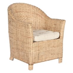Cadeirão Rattan 67X64X86 Com Almofada Natural