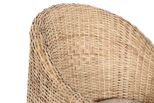 Cadeirão Rattan 67X64X86 Com Almofada Natural - Image 5