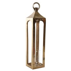Candeeiro Alumínio Vidro 17X17X60 Dourado