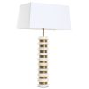 Candeeiro De Mesa Aço M Rmore 30X50X98 Dourado