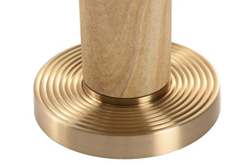 Candeeiro De Mesa Bronze M Rmore 36X36X50 Bege - Image 5