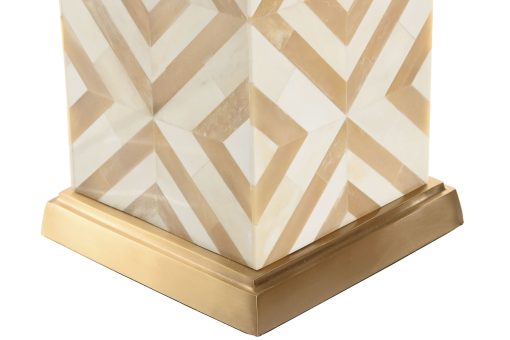 Candeeiro De Mesa Bronze Osso 36X36X45 Dourado - Image 7