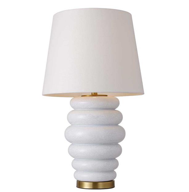 Candeeiro De Mesa Cerâmica Algod O 43X43X78 Discos