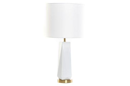 Candeeiro De Mesa Cerâmica Metal 33X33X62 Branco - Image 2