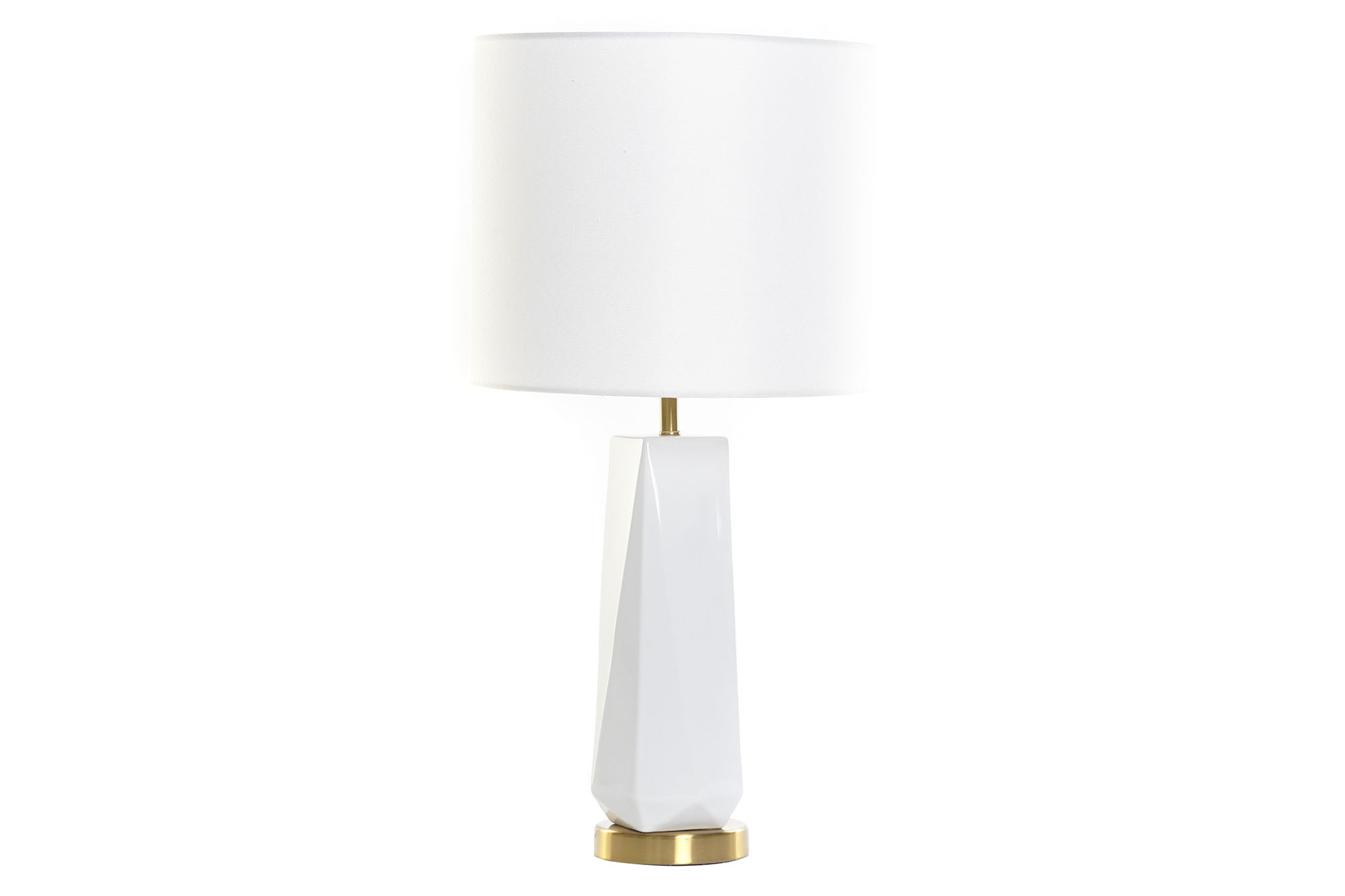 Candeeiro De Mesa Cerâmica Metal 33X33X62 Branco - Image 2