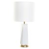 Candeeiro De Mesa Cerâmica Metal 33X33X62 Branco