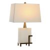 Candeeiro De Mesa M Rmore Metal 40X23X62 Branco