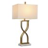 Candeeiro De Mesa Metal M Rmore 40X23X79 Dourado