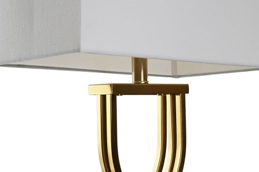 Candeeiro De Mesa Metal M Rmore 40X23X79 Dourado - Image 3