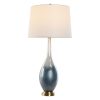 Candeeiro De Mesa Vidro Linho 40X40X78 Bicolor