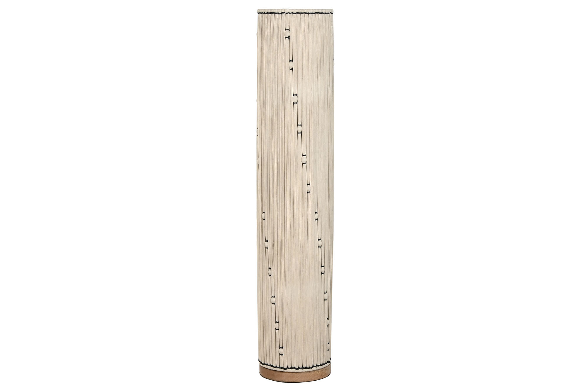 Candeeiro De Pé Algodão R Fia 25X25X125 N Natural