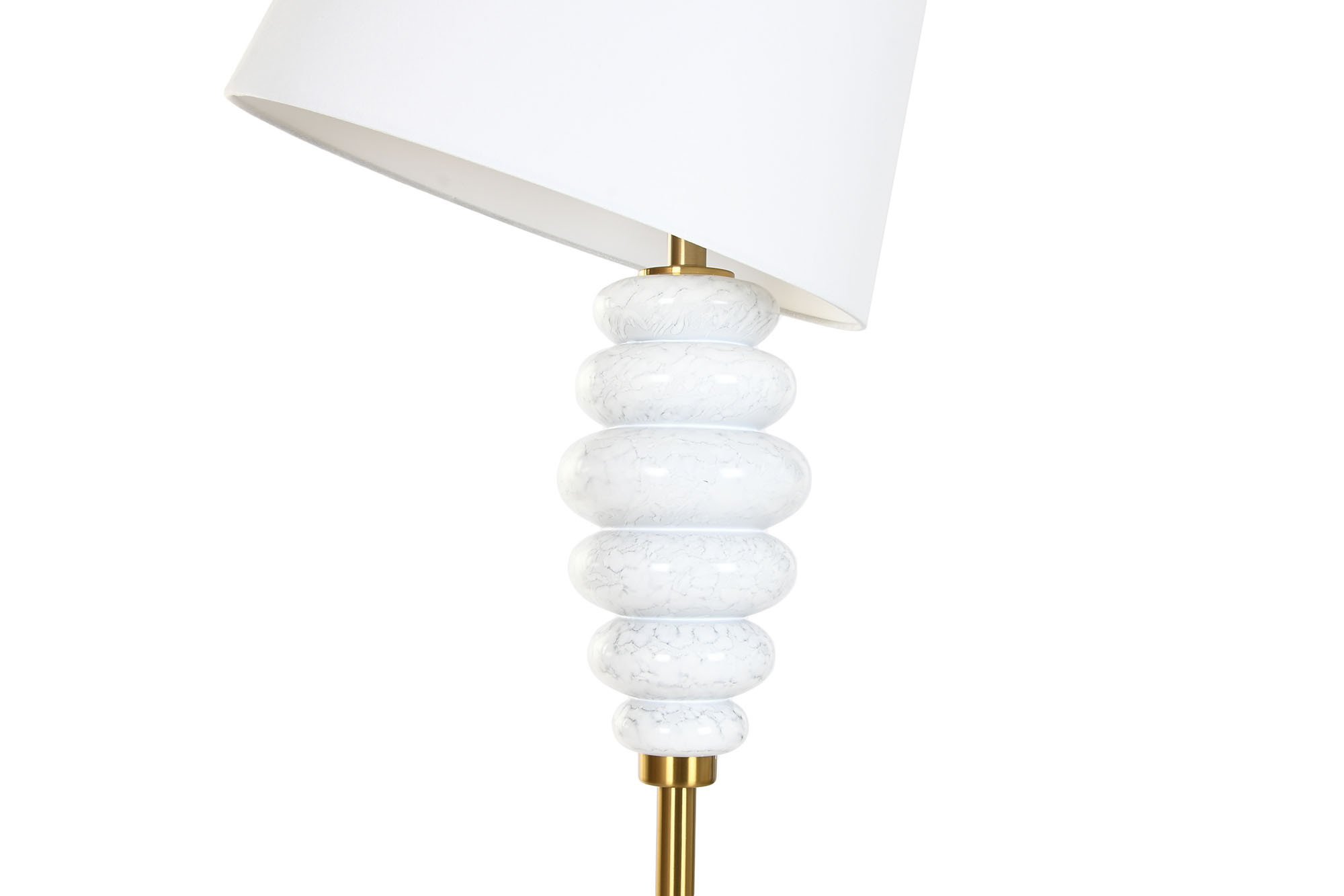 Candeeiro De Pé Cerâmica Metal 43X43X160 Discos - Image 4