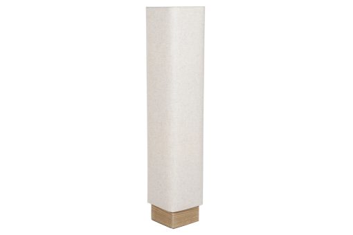 Candeeiro De Pé Madeira Tecido 22X22X110 Bege