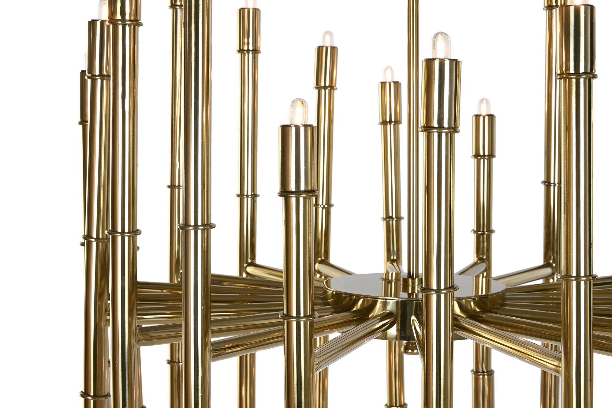 Candeeiro De Teto 74X74X158 Brilhante Dourado - Image 4