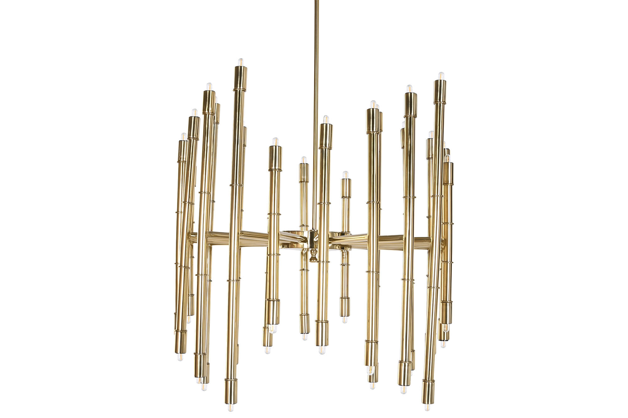 Candeeiro De Teto 74X74X158 Brilhante Dourado