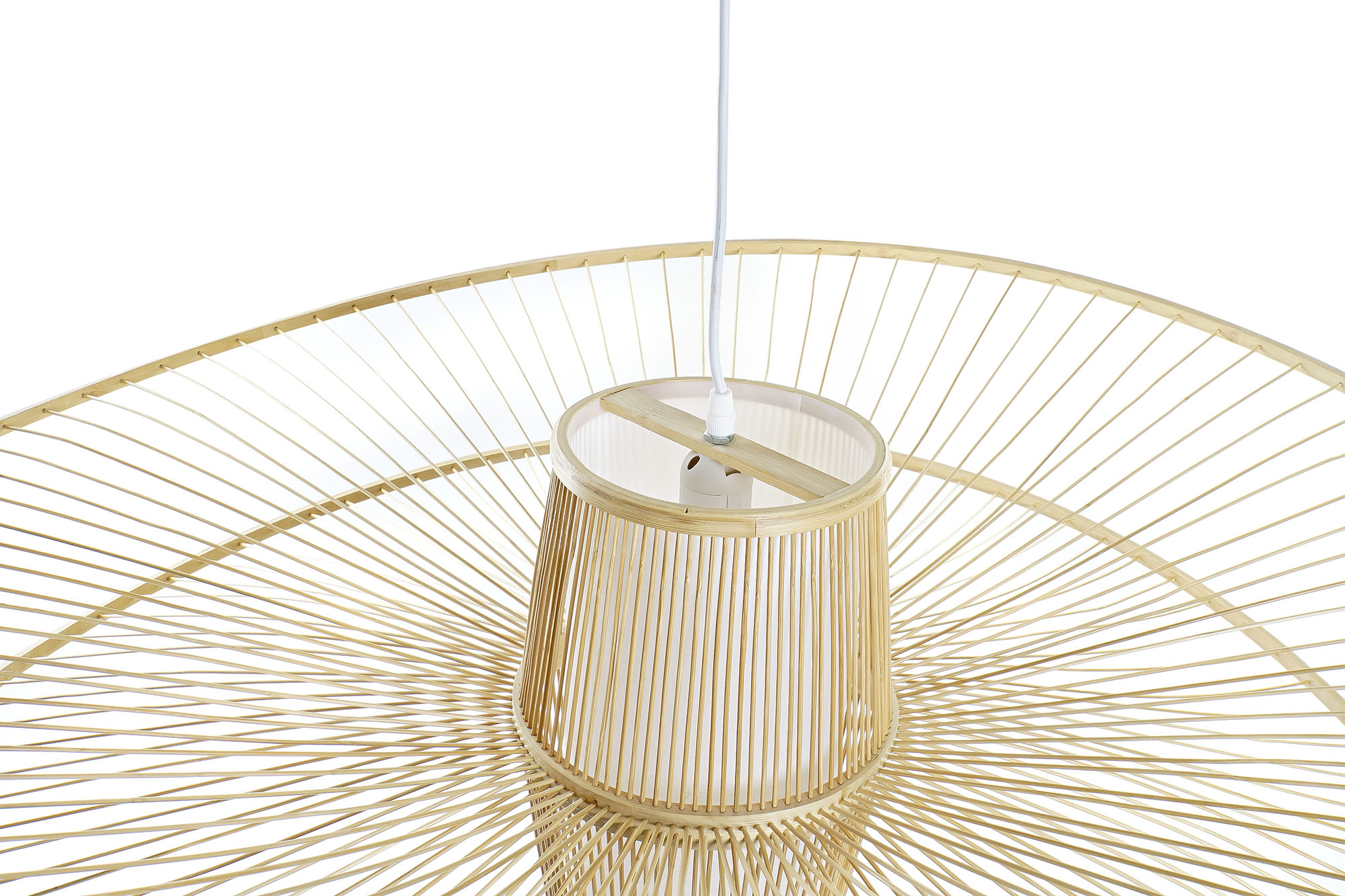 Candeeiro De Teto Bambu Poliåster 100X100X32 - Image 7