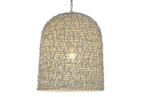 Candeeiro De Teto Ferro Madeira 58X58X71 Branco