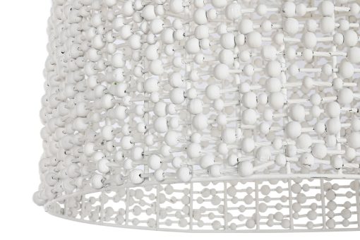 Candeeiro De Teto Ferro Madeira 58X58X71 Branco - Image 7
