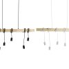 Candeeiro De Teto Madeira Metal 100X7X160 2 Mod. (2 Unidades)