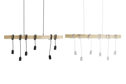 Candeeiro De Teto Madeira Metal 100X7X160 2 Mod. (2 Unidades)