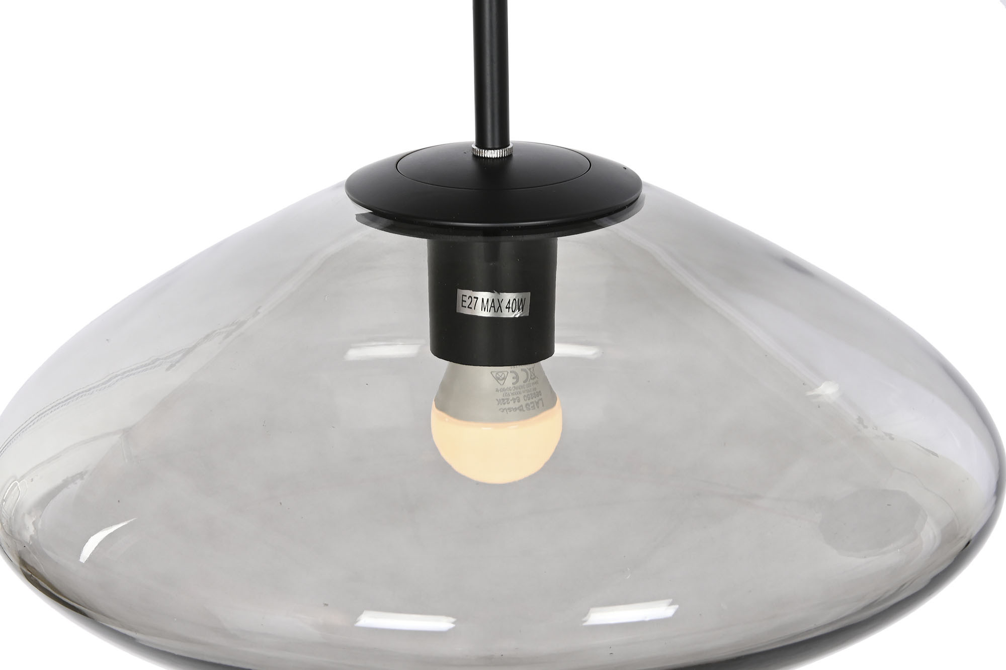 Candeeiro De Teto Vidro 36X36X20 Cinzento - Image 3