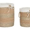 Cesta Set 2 Seagrass Tecido 39X39X49 Natural