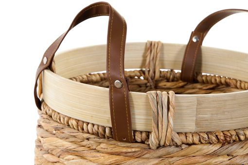 Cesta Set 3 Junco Bambu 40X40X24 Natural Castanho - Image 6