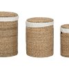 Cesta Set 3 Seagrass Algod O 43X43X55 Natural