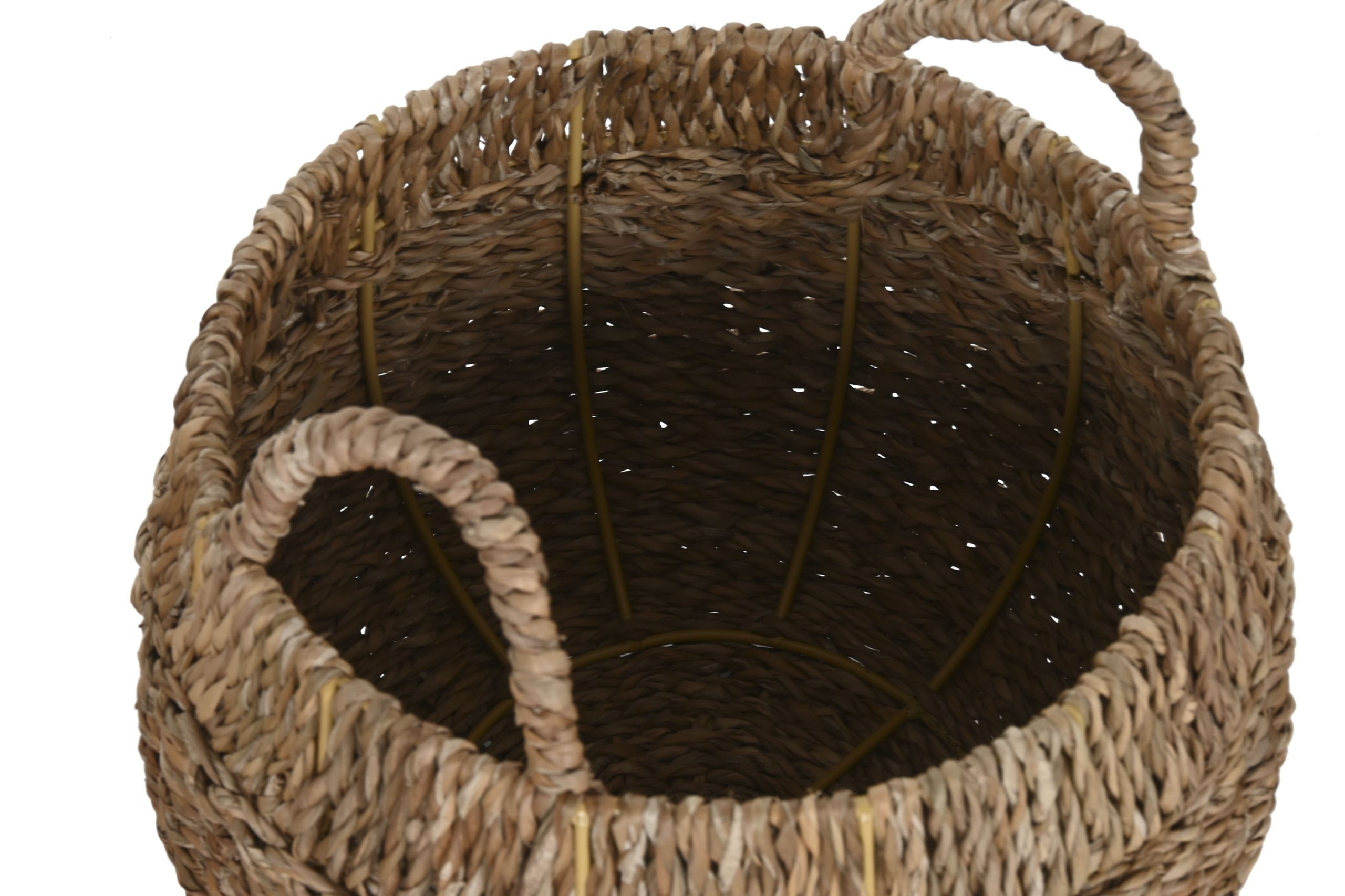 Cesta Set 3 Seagrass Metal 45X45X28 Natural - Image 2