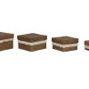 Cesta Set 4 Fibra 30X30X19 Decapé Natural (2 Unidades)