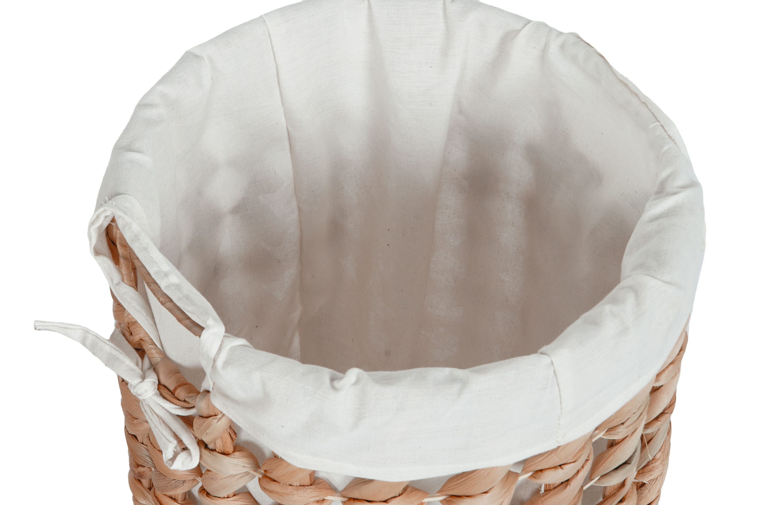 Cesto De Roupa Set 3 Fibra Linho 46X46X69 Natural - Image 2