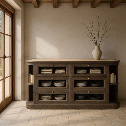 Cómoda Mármore/Madeira Cozinha 155 X 51 X 88 Cm