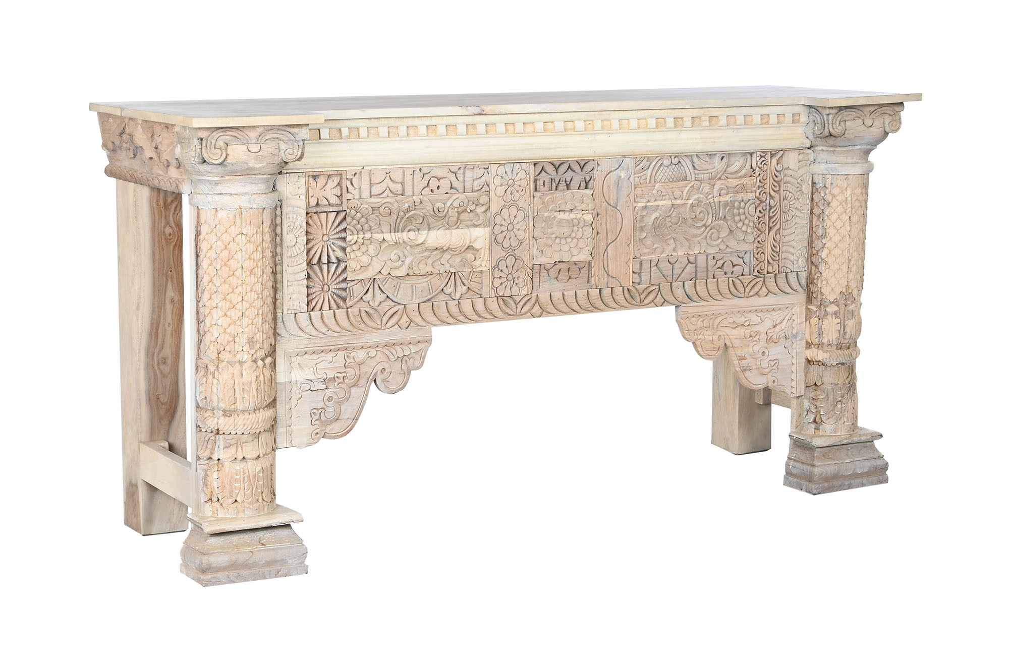 Consola Manga 182X54X91 Envelhecido Branco