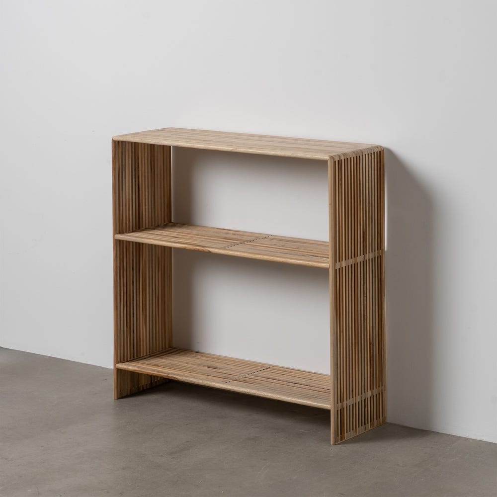 Consola Natural Madeira De Teca Entrada 85 X 30 X 85 Cm