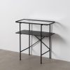 Consola Preto Metal-Cristal 70 X 33