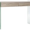 Consola Vidro Mdf 120X40X76 12Mm Temperado Natural