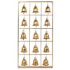 Decoraçao De Parede Metal 50X10X97 Sinos Dourado (2 Unidades)