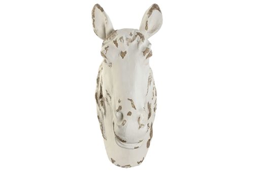 Decoraçao De Parede Resina 58X25X43 Cavalo Decapé