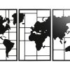 Decoraçao De Parede Set 3 Metal 120X1