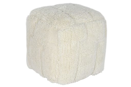 Descansa-Pés Lã Algod O 45X45X45 Relevo Crudo