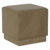 Descansa-Pés Poliéster Mdf 40X40X40 Pana Castanho (2 Unidades)