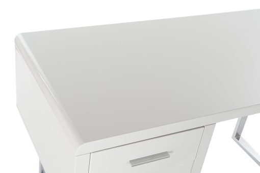 Escritório Mdf Metal 120X55X76 Cromado Branco - Image 7