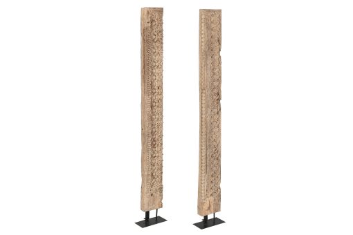 Escultura Madeira Entalhada 25X15X147