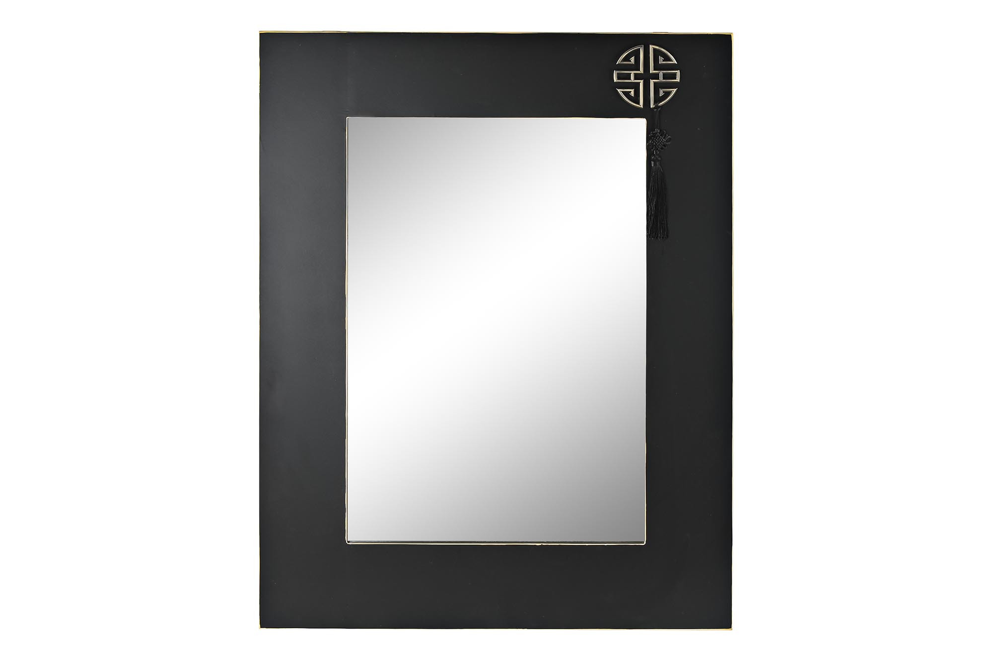 Espelho Abeto Mdf 70X4X90 Oriental Preto