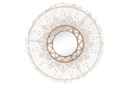 Espelho Macram Rafia 76X1X76 Branco (2 Unidades) - Image 2