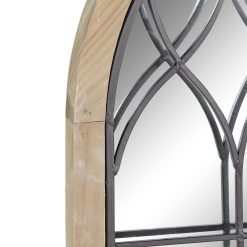 Alternative view of Espelho Madeira Metal 58X3X78 Janela Castanho (2 Unidades)